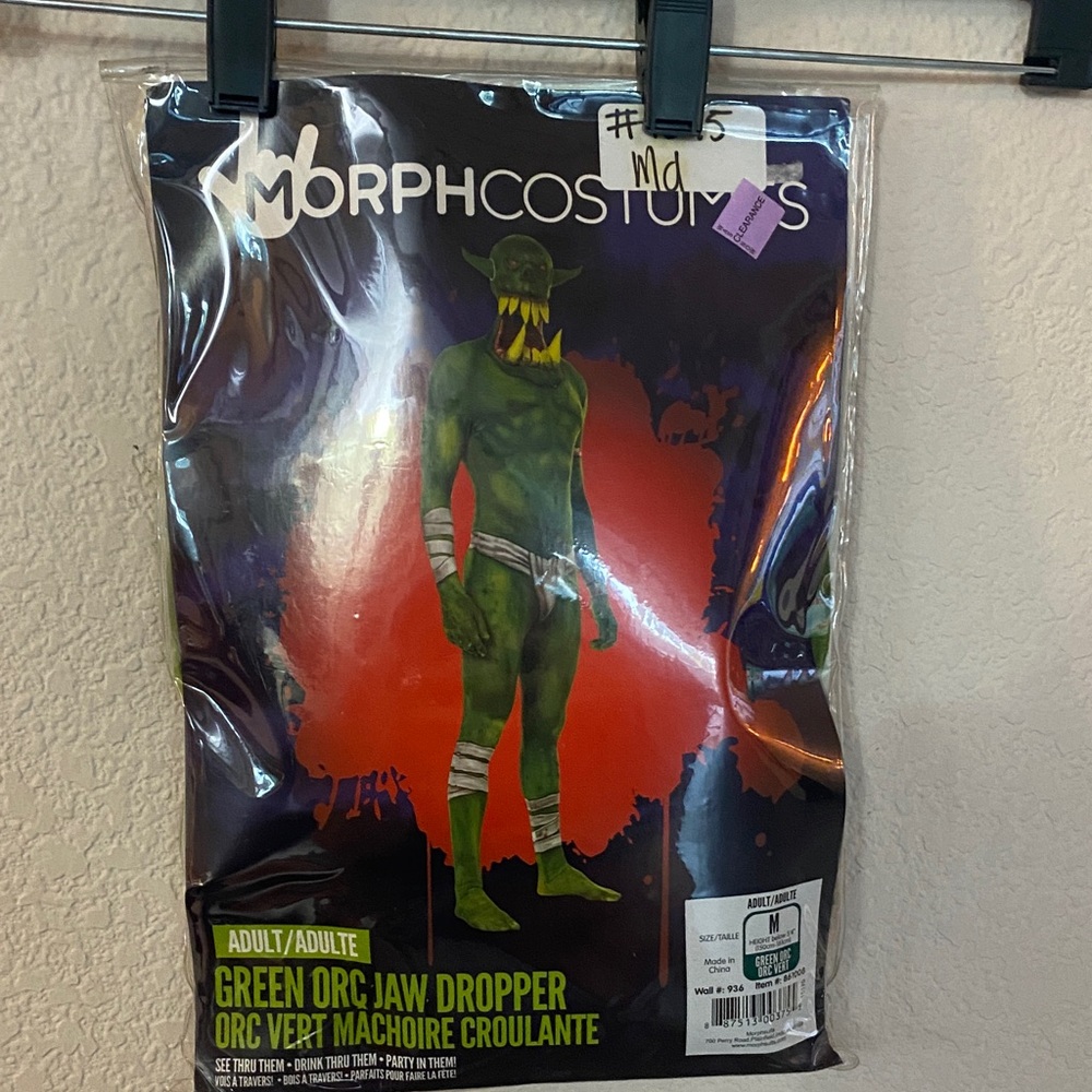 Morphsuit Green Orc Costume-Adult Medium